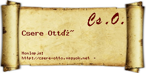 Csere Ottó névjegykártya